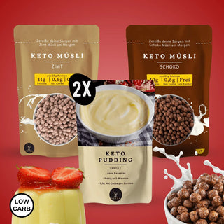 KETO paket – puding i hrskavi pahuljice (za 34 porcija)