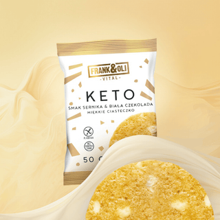 KETO mekani kolačić - Cheesecake s bijelom čokoladom 50 g
