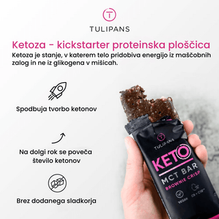 KETO MCT ploščica - Brownie 50 g Tulipans