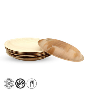 Paket okruglih tanjura od palminog lišća 15 cm