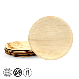 Paket okruglih tanjura od palminog lišća 15 cm