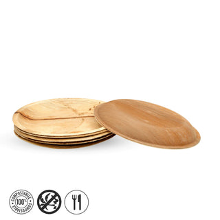 Paket okruglih tanjura od palminog lišća 25 cm