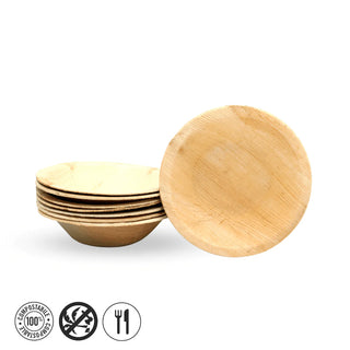 Paket okruglih zdjela od palminog lišća 13 cm