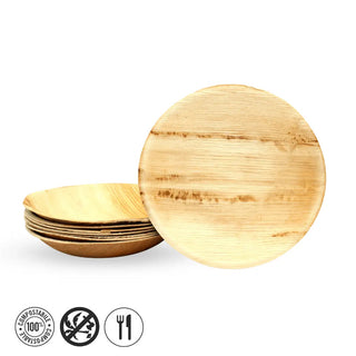 Paket okruglih zdjela od palminog lišća 18 cm
